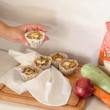 Muffins de arroz y verduras